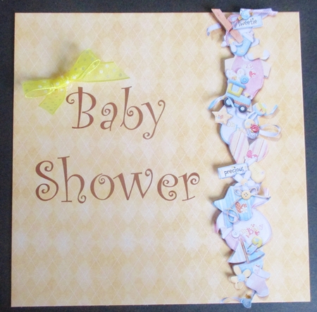 Baby Shower Card 3 with Decoupage by Davina Rundle