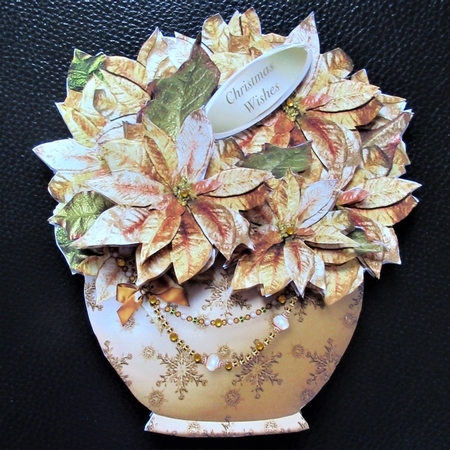 Christmas Golden Bouquet - Pots of Flowers Card Mini Kit by Davina Rundle