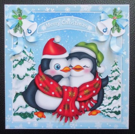 8x8 Cute Penguin Couple Mini Kit by Davina Rundle