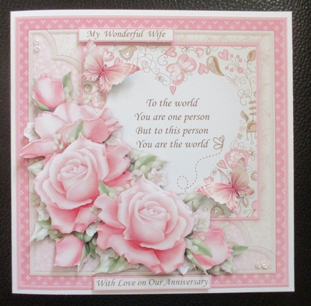 You Are the World Pink Roses Verse 8x8 Mini Kit by Davina Rundle