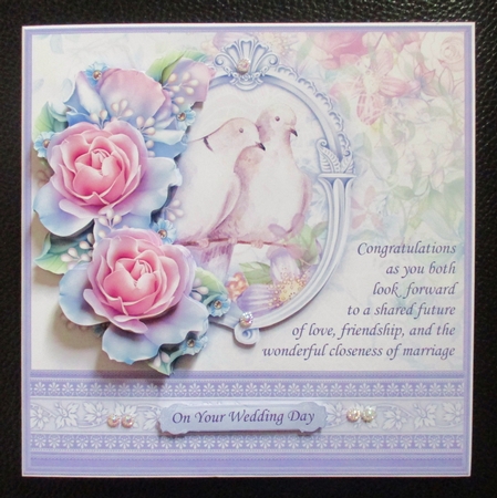 Wedding Doves 8x8 Decoupage Mini Kit by Davina Rundle