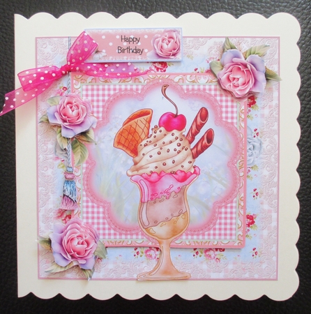 Knickerbocker Glory! Card Front Kit by Davina Rundle