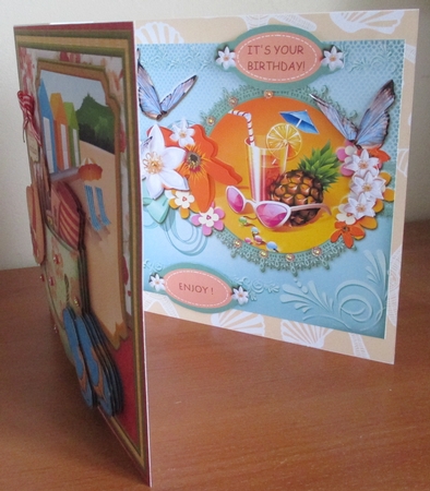 Life's a Beach 8x8 Decoupage Mini Kit Birthday Retirement by Davina Rundle
