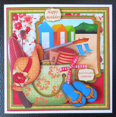 Life's a Beach 8x8 Decoupage Mini Kit Birthday Retirement by Davina Rundle