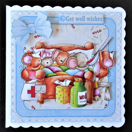 8x8 Get Well Soon Medicine is Mice Mini Kit by Davina Rundle
