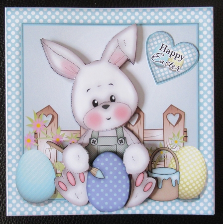 Happy Easter Bunny Blue Mini Kit by Davina Rundle