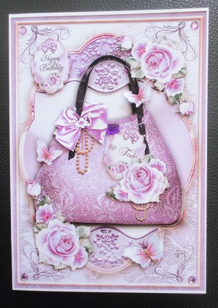 Violet Handbag for Mother Card Mini Kit by Davina Rundle