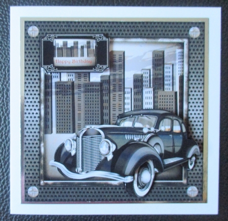 Male Card Vintage Car Mini Kit by Davina Rundle