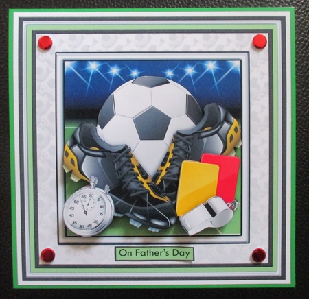 Football Soccer Equipment 8x8 Decoupage Mini Kit with Ages by Davina Rundle