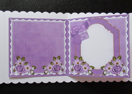 Lavender View Sent with Love to Fit 6in Folded Insert by Davina Rundle