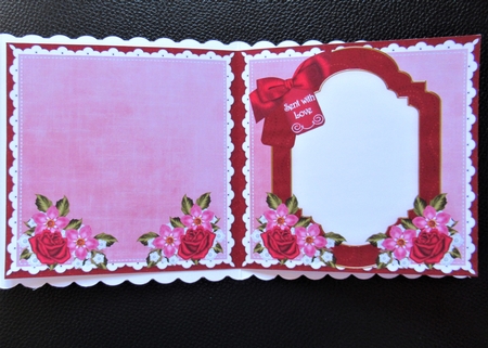 Oriental Peonies Sent with Love to Fit 6in Folded Insert by Davina Rundle