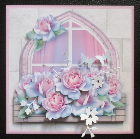 Rose Profusion - Windowbox Card Mini Kit by Davina Rundle