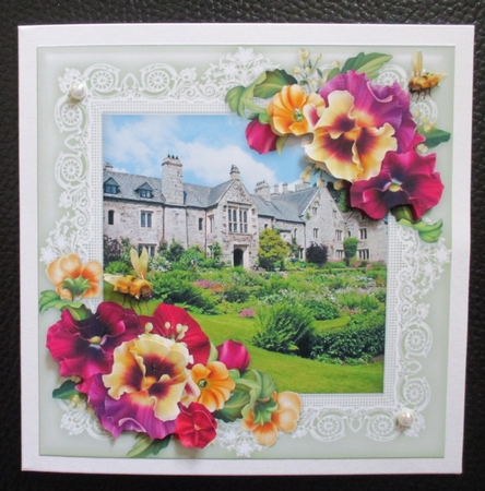 Cothele An Enchanted Garden 8 x 8 Floral  Decoupage Card Sheet by Davina Rundle