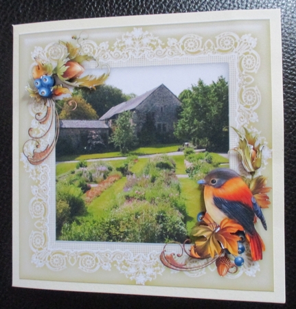 Cothele (2) An Enchanted Garden 8 x 8 Floral Decoupage Card Sheet by Davina Rundle
