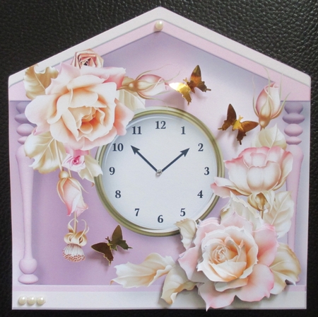 Blush Roses - Clock Card Mini Kit by Davina Rundle