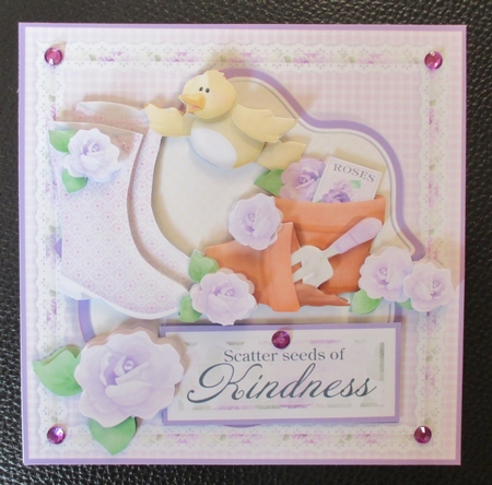 SUMMER GARDENS 7x7 CARD FRONT - Scatter Seeds Of Kindness by Davina Rundle