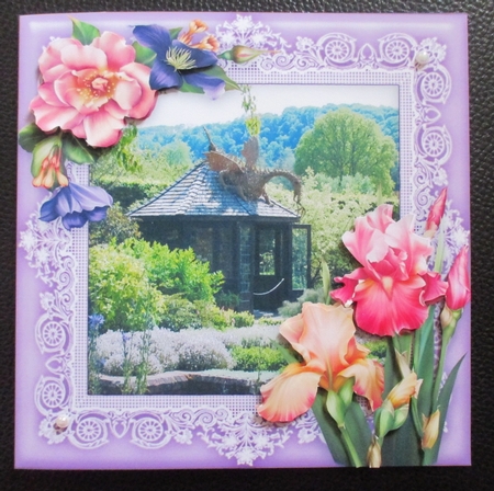Rosemoor (2) An Enchanted Garden 8 x 8 Decoupage Card Topper by Davina Rundle