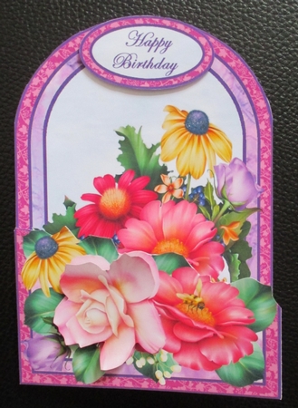 Summer flowers cutaway card by Davina Rundle