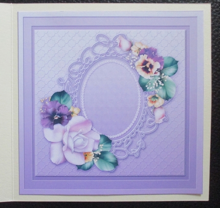 Mixed Floral on a Fancy Frame matching 8inx8in Insert Plate by Davina Rundle