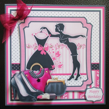 LITTLE BLACK DRESS & ACCESSORIES 8x8 Decoupage Mini Kit by Davina Rundle