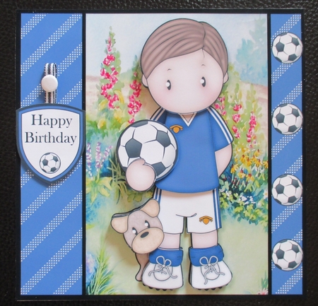 Football Andy Blue Mini Kit with Ages by Davina Rundle