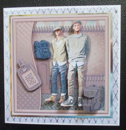 Fashion Conscious Young Men 8in x 8in Decoupage Mini Kit by Davina Rundle