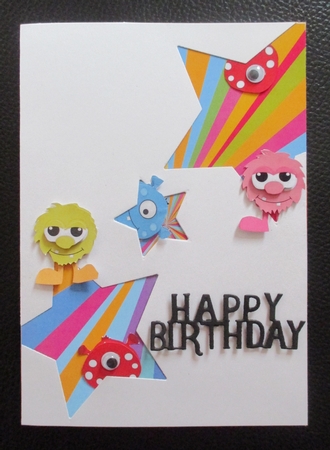 Rainbow sunburst backing paper - cards / scrapbooks by Davina Rundle