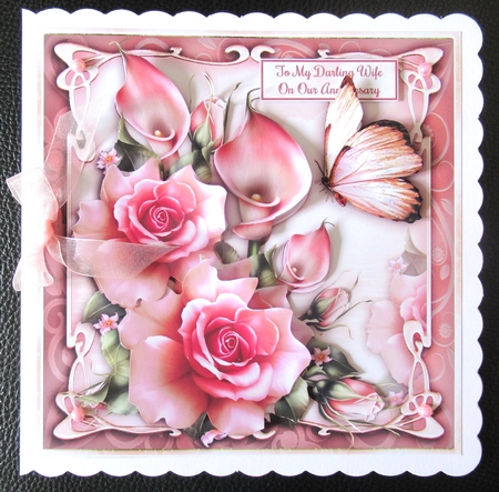 Soft Pink Bouquet Roses with Callas Mini Kit by Davina Rundle