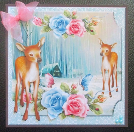 Deer and Roses by Davina Rundle