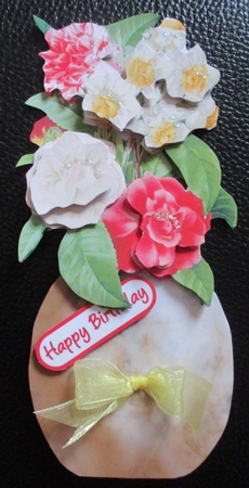 Vase Of Flowers Over The Top by Davina Rundle
