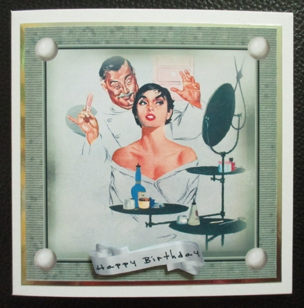 Male Hairdresser Card Front by Davina Rundle