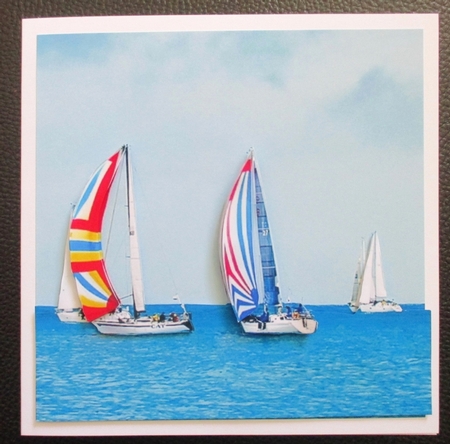 Boats - Sailing - Regatta 3 - 3D Decoupage + Insert & Tag by Davina Rundle