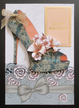 Stunning Shoe & Ivory Lilies Decoupage Sheet by Davina Rundle