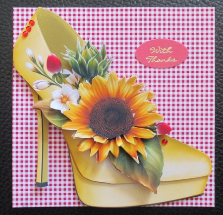 Stunning Shoe & Sunflower Decoupage Sheet by Davina Rundle