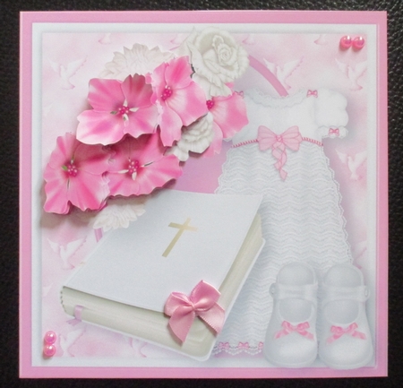 Girl Christening - Gift Pocket Card Mini Kit by Davina Rundle