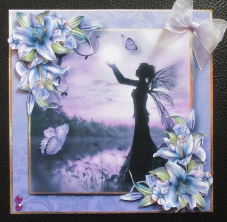 Fairy Moon & Purple Lilies by Davina Rundle