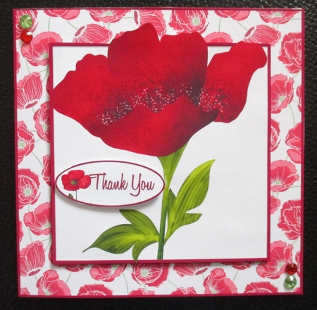Card Topper Poppy Red 106 by Davina Rundle