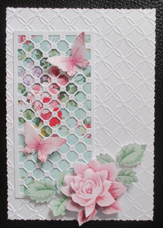 Pink Rose Decoupage Topper scrapbook by Davina Rundle