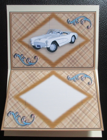 White Corvette Blank Insert by Davina Rundle