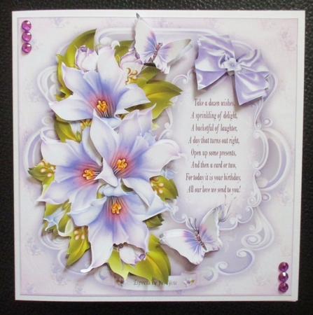 Violet Flowers Bouquet Mini Kit by Davina Rundle