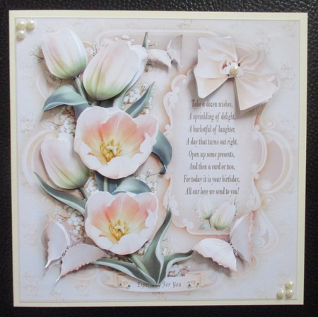 Yellow Tulips Bouquet Card Mini Kit by Davina Rundle