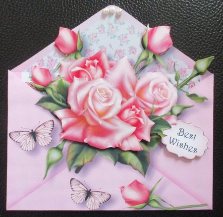 Envelope Of Flowers - Edwardian Roses by Davina Rundle