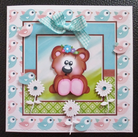 Teddy Bear Quick Card by Davina Rundle