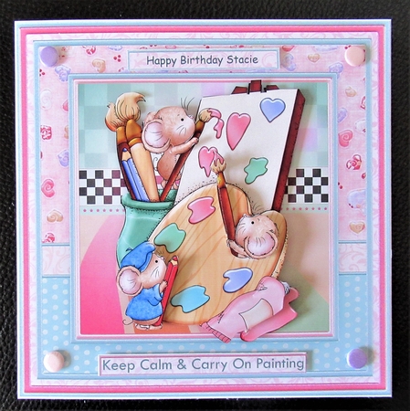 MONET MICE Artists 8x8 Decoupage Mini Kit by Davina Rundle