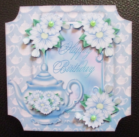 Teapot Flowers happy Birthday by Davina Rundle