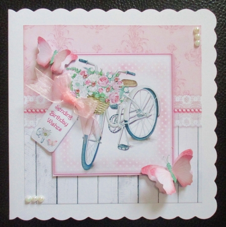 The White Floral Bike by Davina Rundle