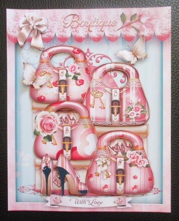 Pink Ladies Handbags Boutique Card Mini Kit  by Davina Rundle