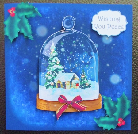 Watercolour Snowdome - Snowy Cabin by Davina Rundle