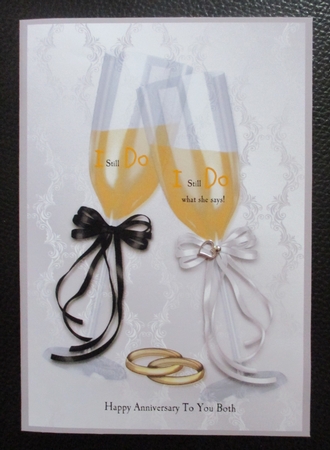Champagne Flutes and Wedding Rings A4 by Davina Rundle