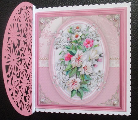 Beautiful Oval frame with Vintage Flowers  by Davina Rundle